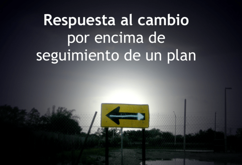 Principios Ágiles: Adaptación al cambio por encima del plan