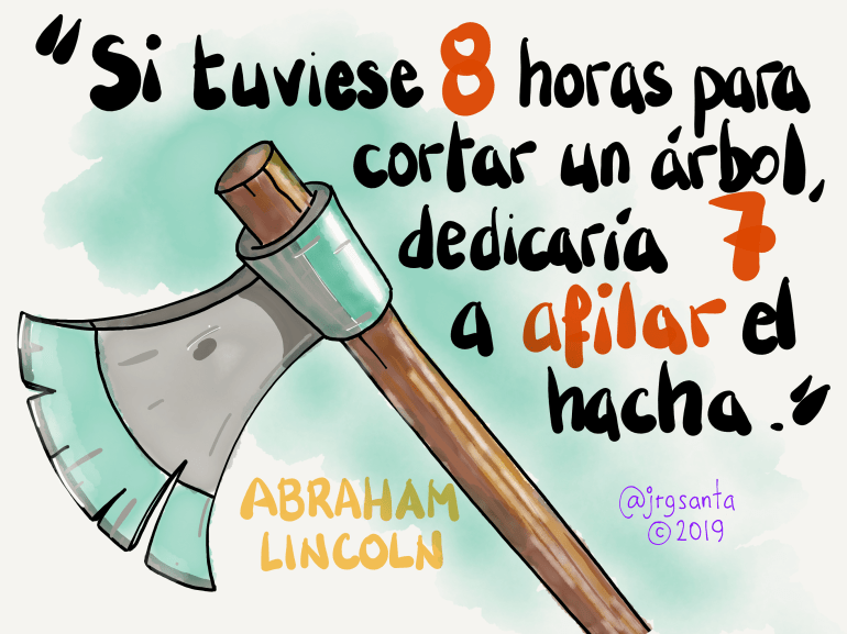 “Afilar la sierra” sentido metafórico del hábito de permanecer en continuo aprendizaje