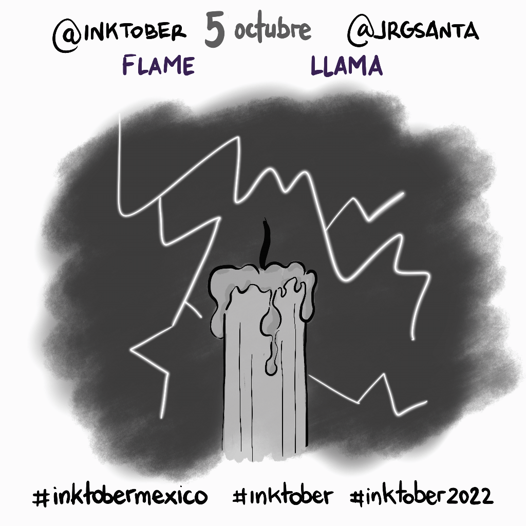 #inktober2022 5 octubre - llama