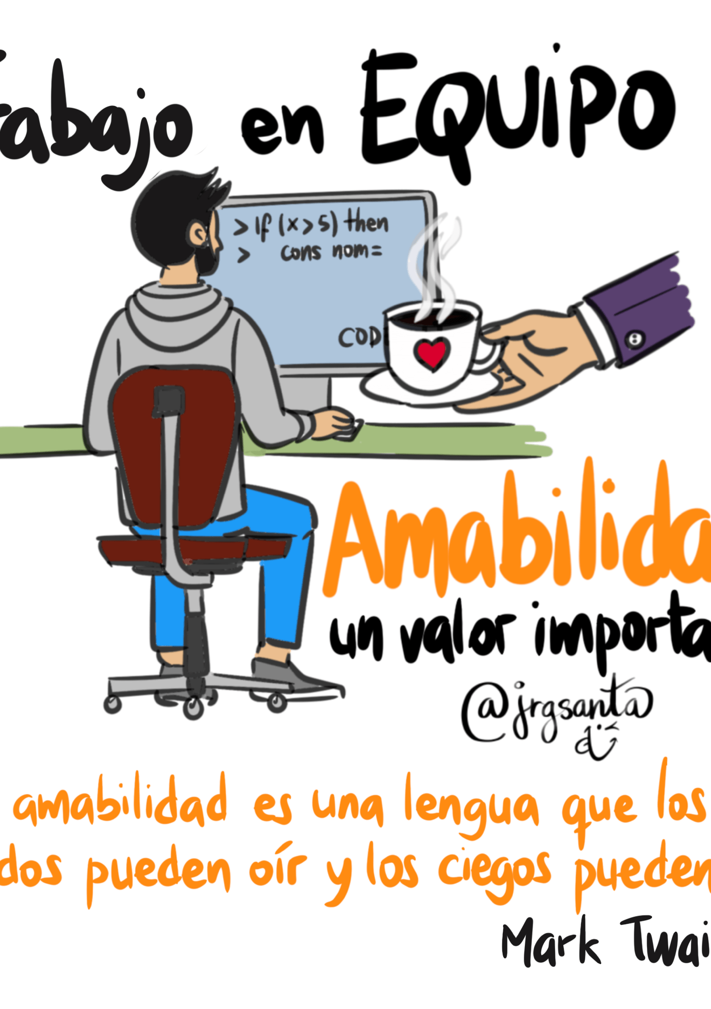 Amabilidad un valor importante en el Trabajo en Equipo