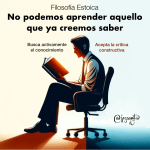 No podemos aprender aquello que creemos que ya sabemos.