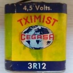 Pila de Petaca de 4,5 voltios de los 70`s