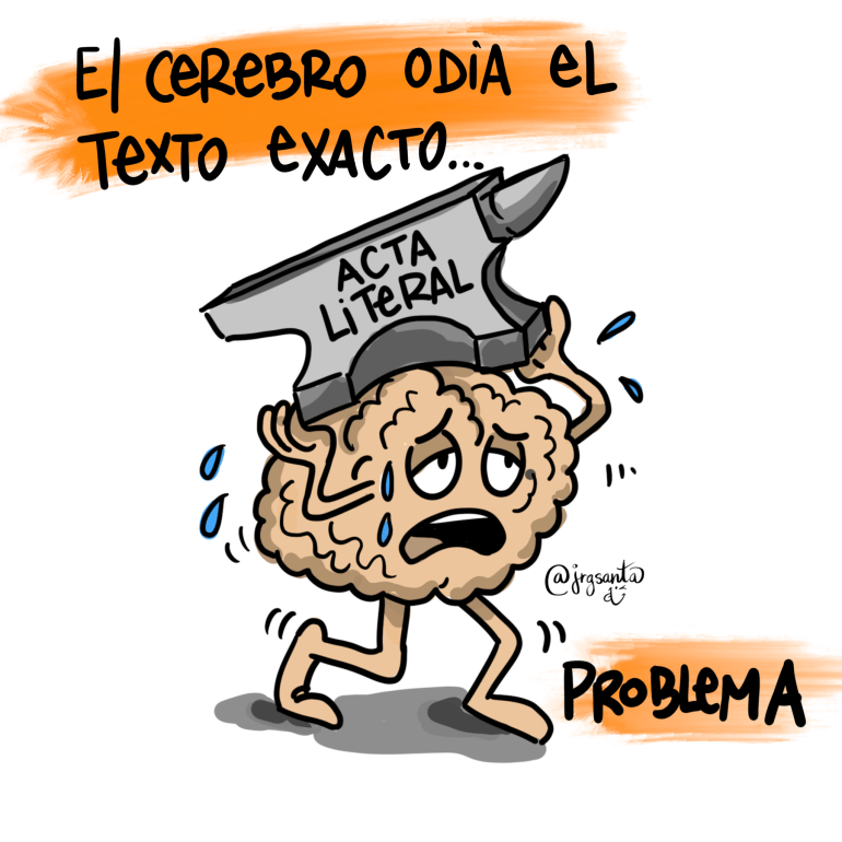 El cerebro odia el texto exacto